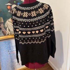 Beach Riot Black and Tan Knit Sweater